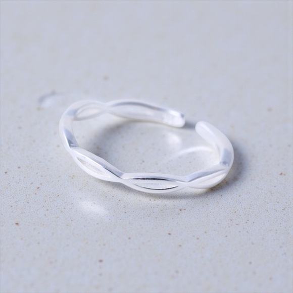 925 Sterling Silver Jewelry - 925 Sterling Silver Minimalist Twisted Ring